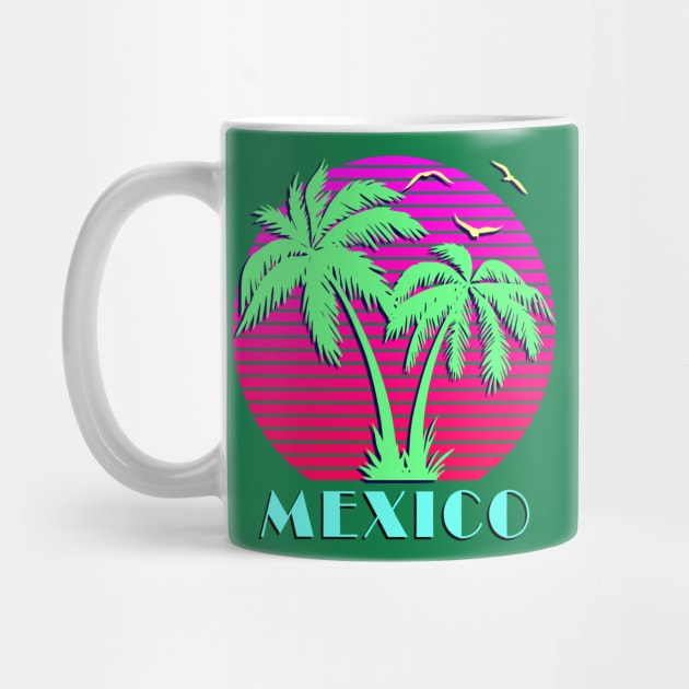 Mexico Palm Trees Sunset by Nerd_art